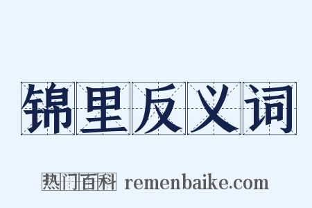 锦里反义词是什么意思的图片